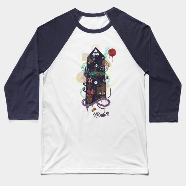 The Ominous and Ghastly Mont Noir Baseball T-Shirt by againstbound